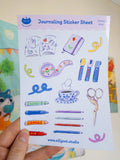 Journaling Vinyl Sticker Sheet