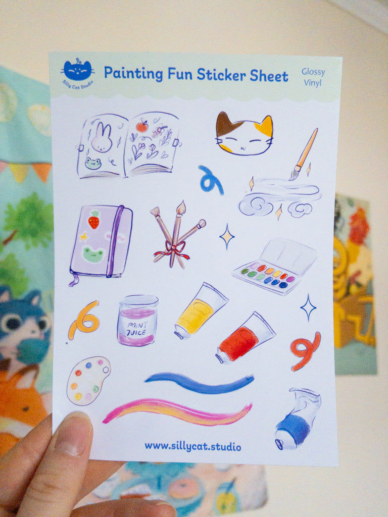 Painting Vinyl Sticker Sheet