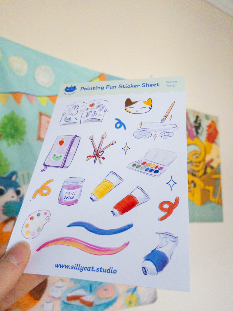 Painting Vinyl Sticker Sheet