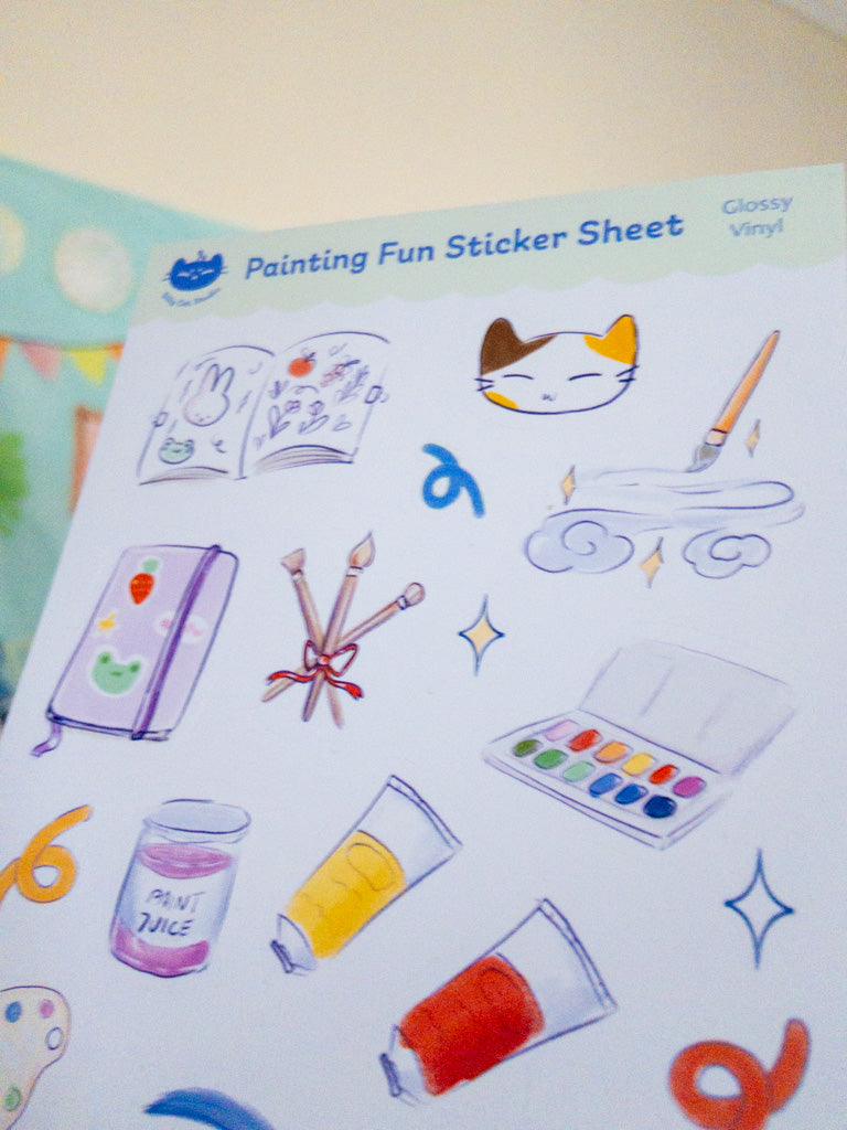 Painting Vinyl Sticker Sheet