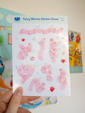 Fairy Worms Vinyl Sticker Sheet