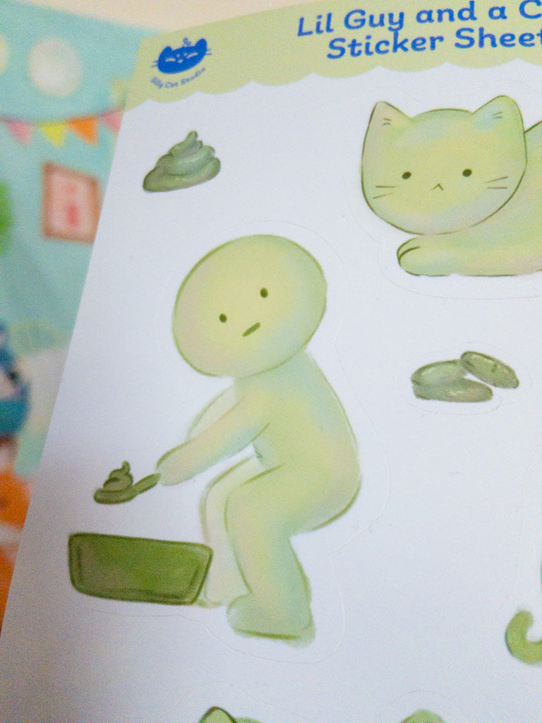 Cat Smiski Vinyl Sticker Sheet