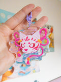 Cat Mask Acrylic Keychain