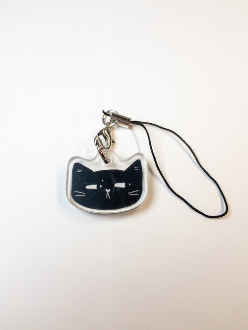 Black Cat Acrylic Phone Charm