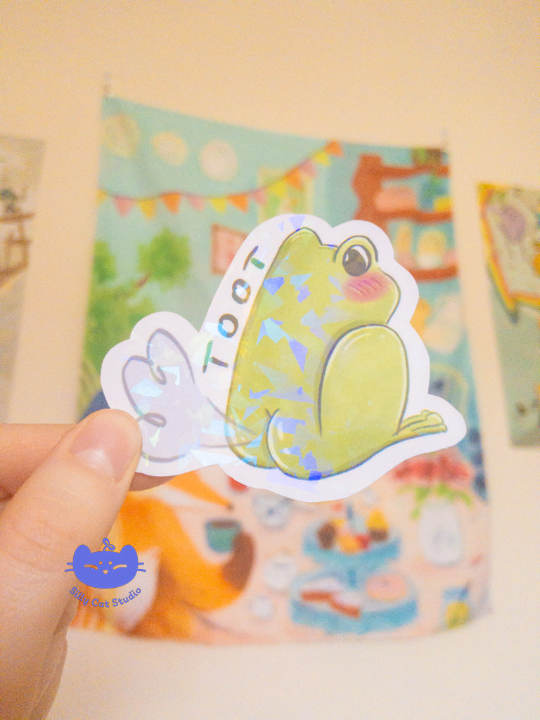 TOOT Frog Vinyl Sticker