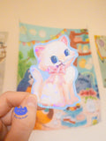 Dagger Cat Vinyl Holo Sticker