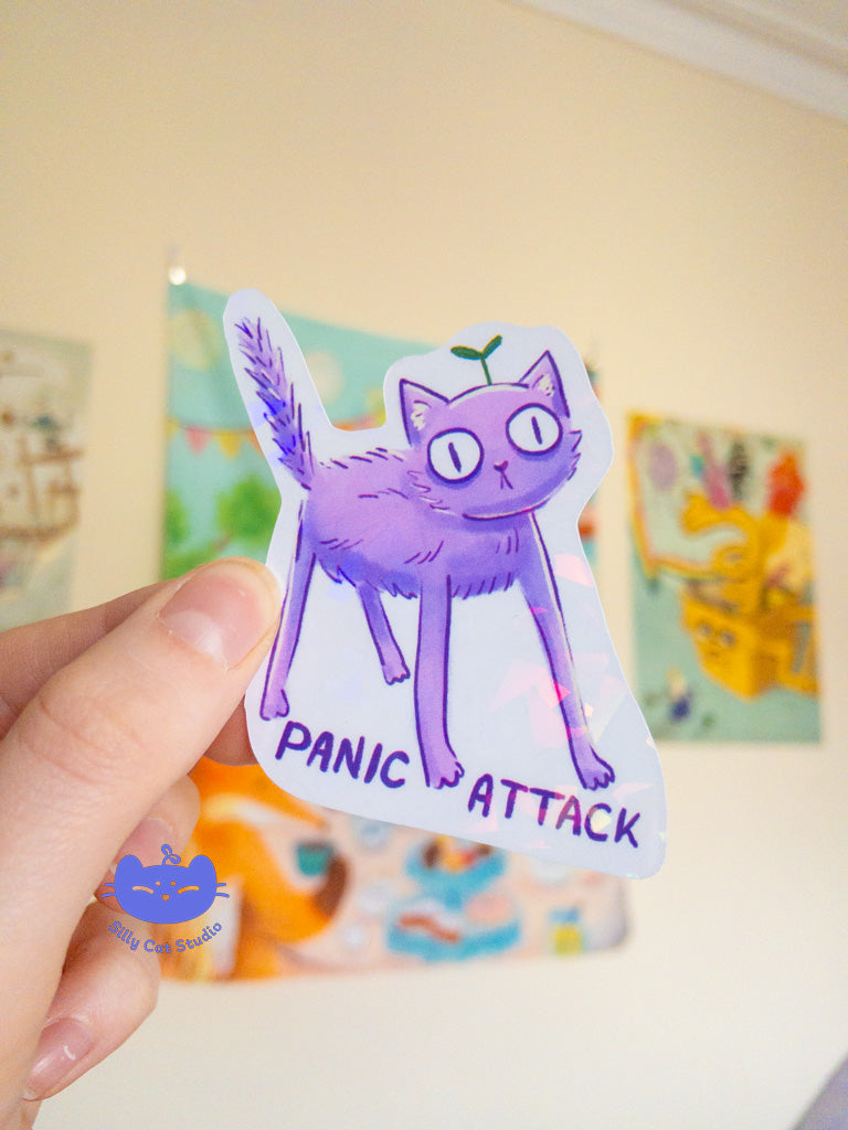 Panic Attack Holo Sticker