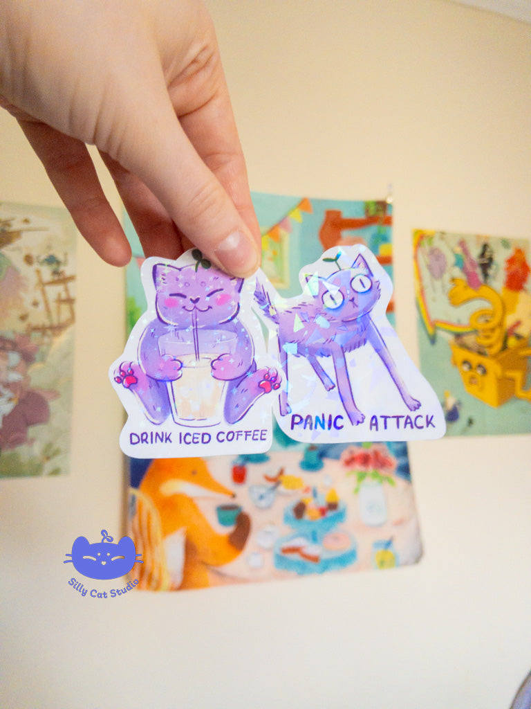 Panic Attack Holo Sticker