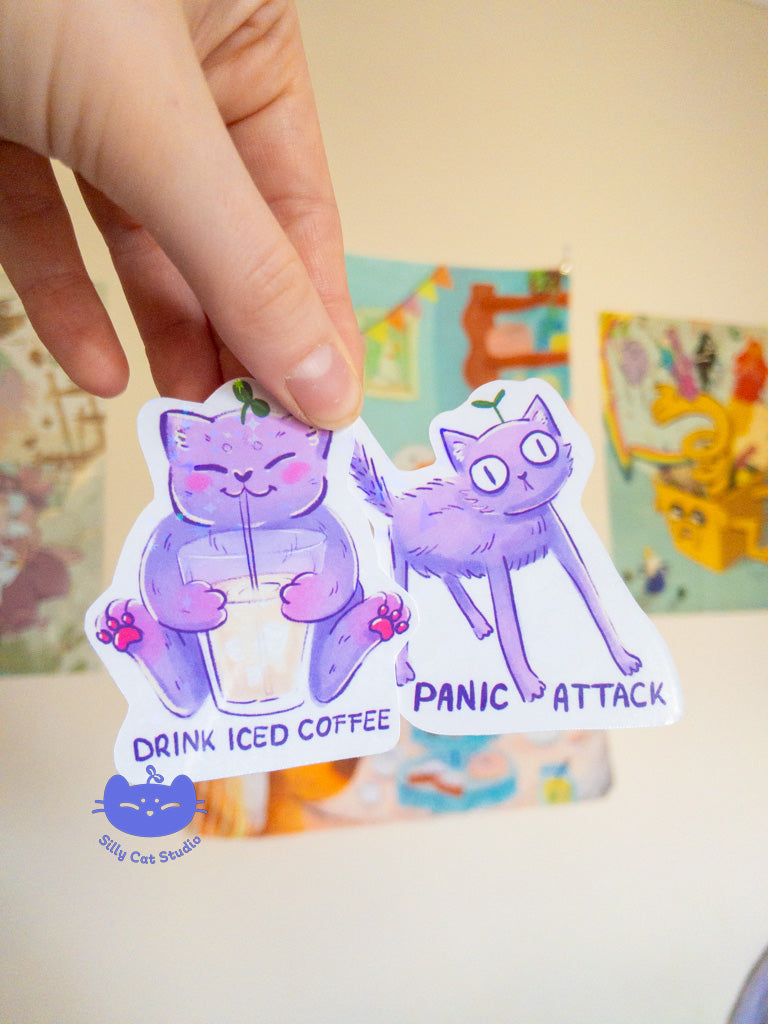 Iced Coffee Holo Sticker