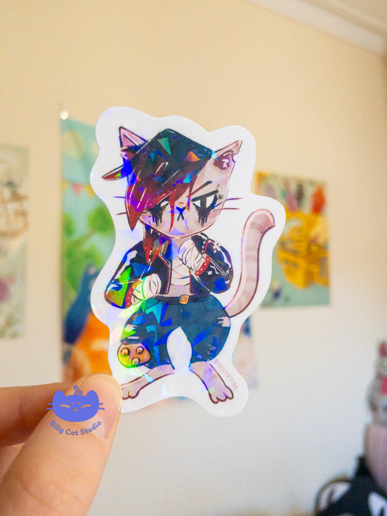 Pit Fighter Vi Cat Holo Sticker