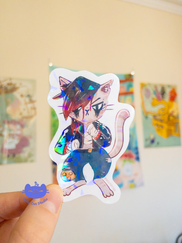 Pit Fighter Vi Cat Holo Sticker