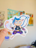 Jinx Cat Holo Sticker