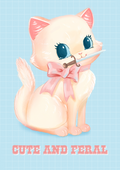 Cute and Feral A5 Art Print
