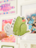 TOOT Frog Vinyl Sticker
