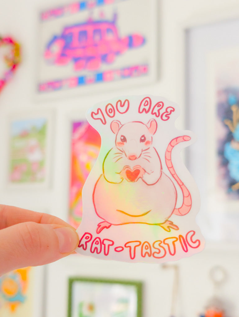 Rat-tastic Holo Sticker