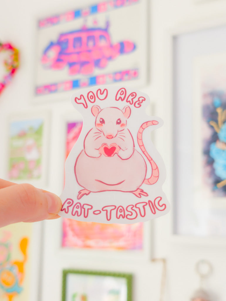 Rat-tastic Holo Sticker