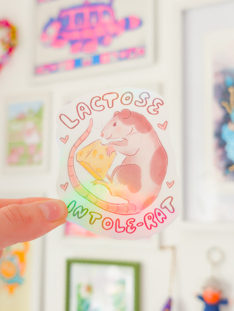 Lactose Intole-rat Holo Sticker