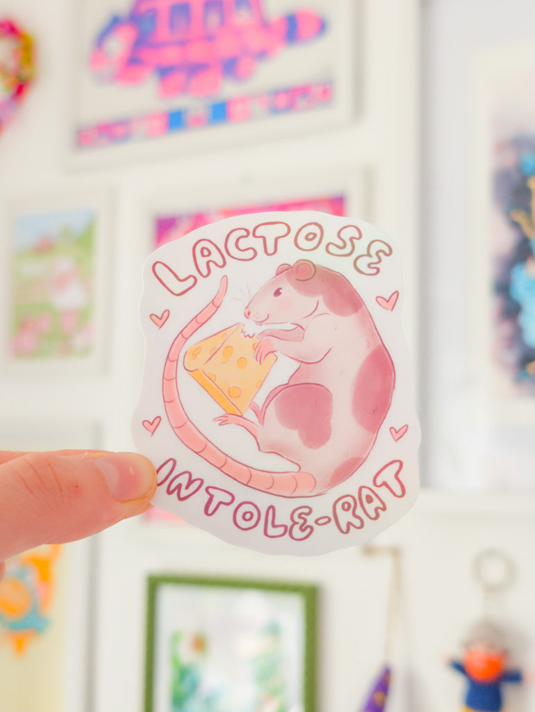 Lactose Intole-rat Holo Sticker
