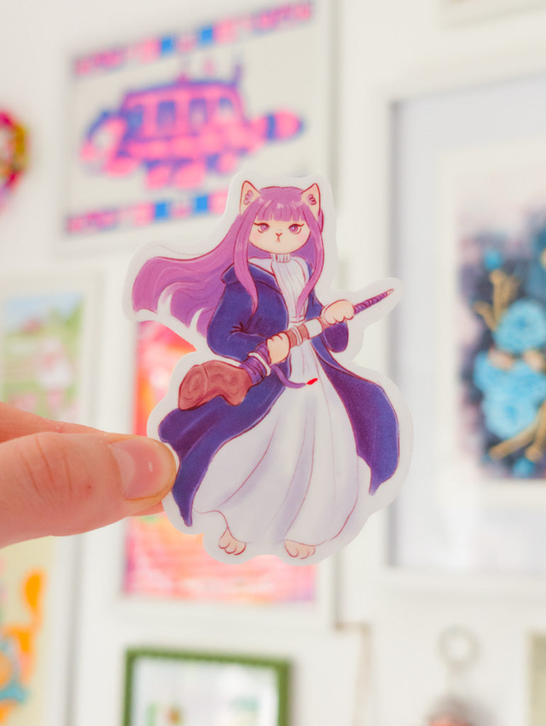 Fern Cat Holo Sticker