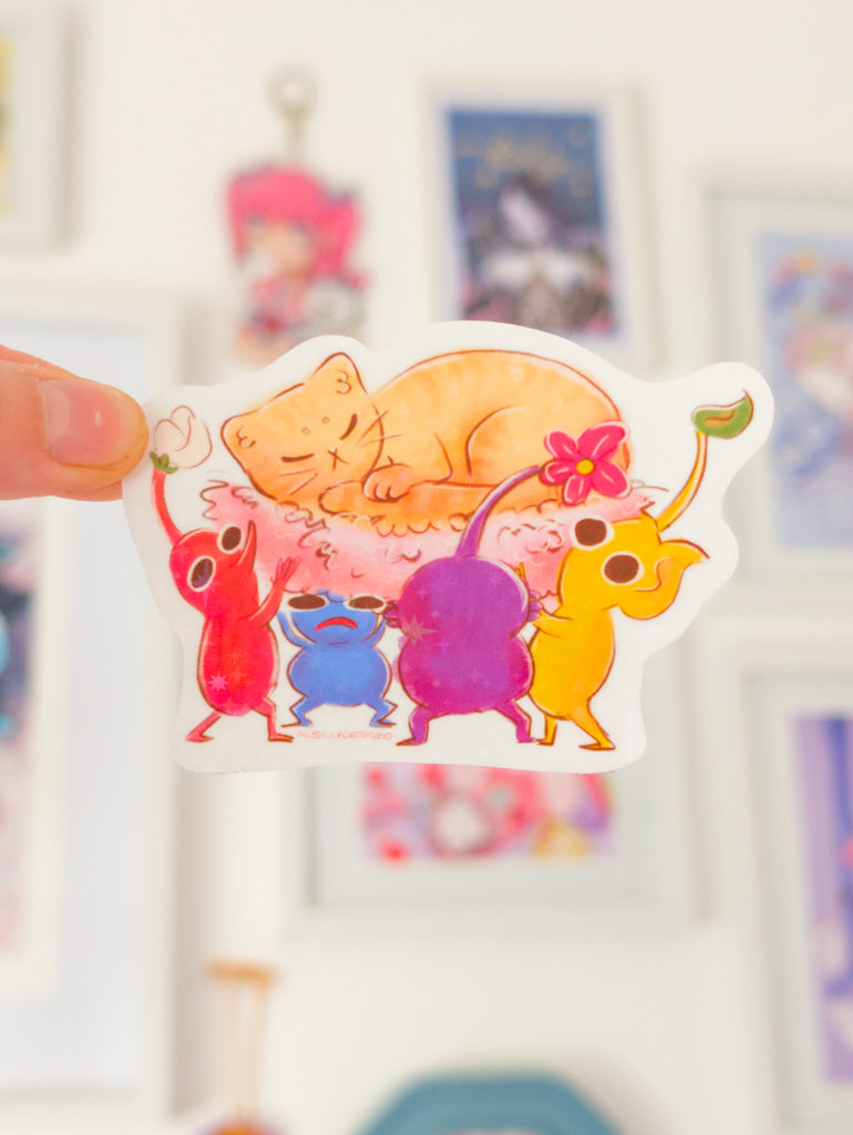 Pikmin Cat Holo Sticker