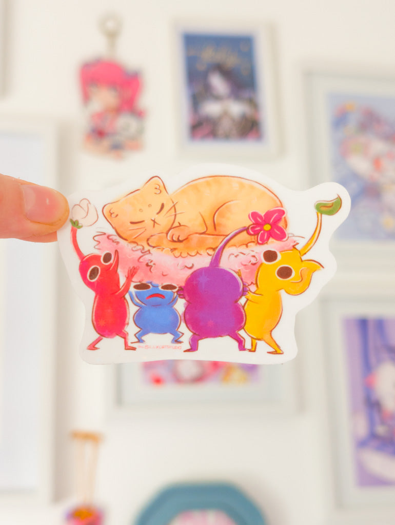 Pikmin Cat Holo Sticker