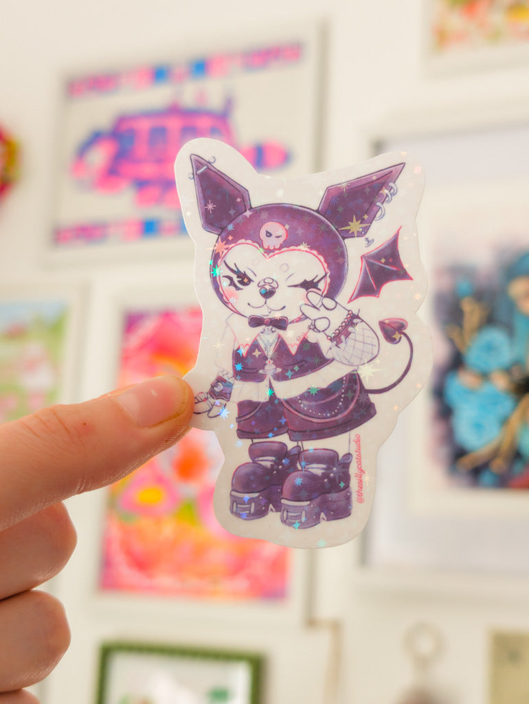 Visual Kei Kuromi Holo Sticker