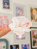 Frieren Cat Holo Sticker