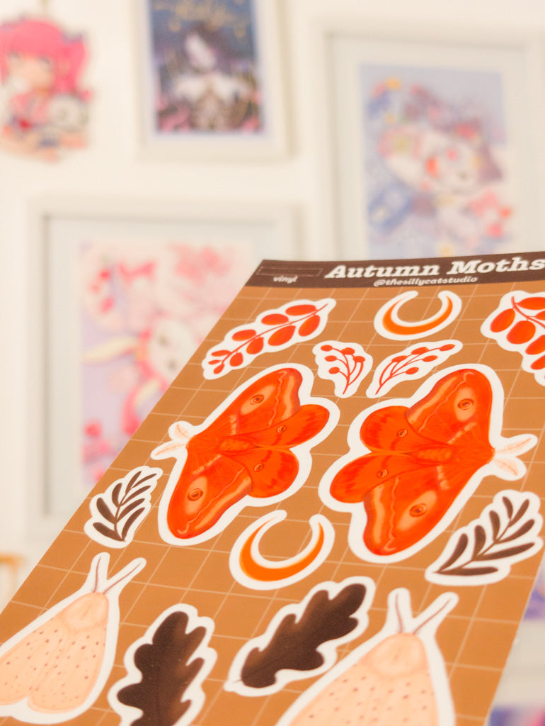 Autumn Moths Sticker Sheet