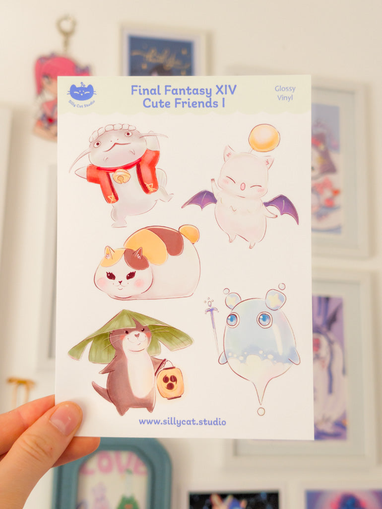 FFXIV Cute Critters 1 Vinyl Sticker Sheet