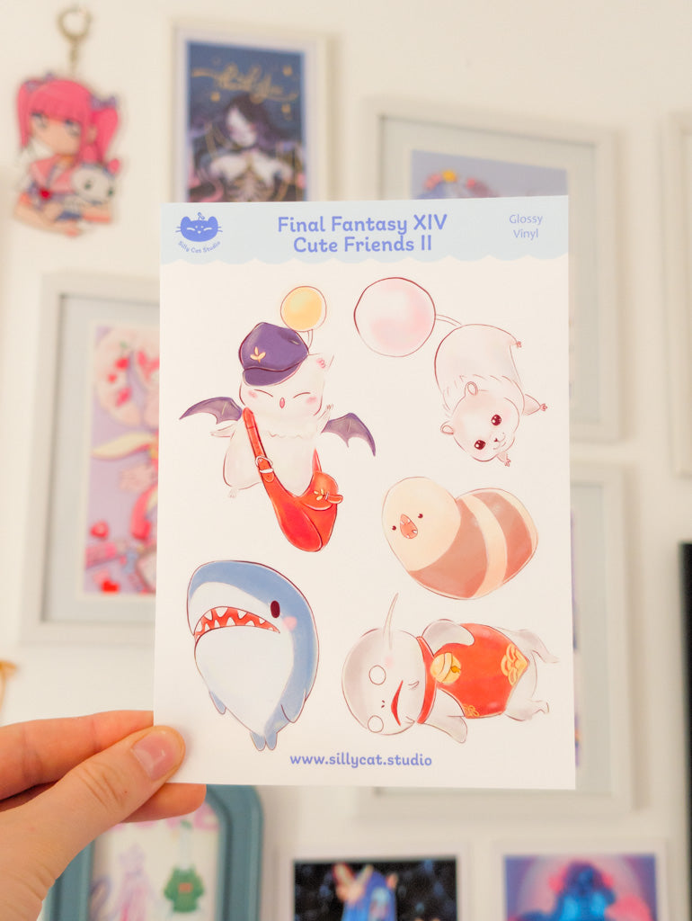 FFXIV Cute Critters 2 Vinyl Sticker Sheet