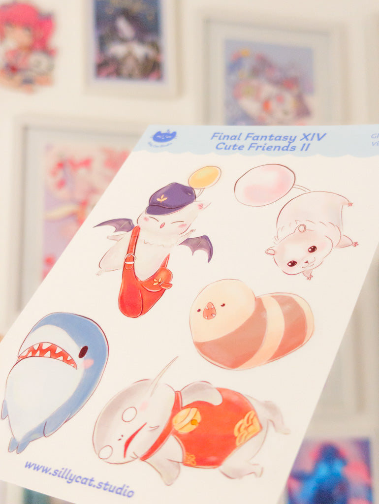 FFXIV Cute Critters 2 Vinyl Sticker Sheet