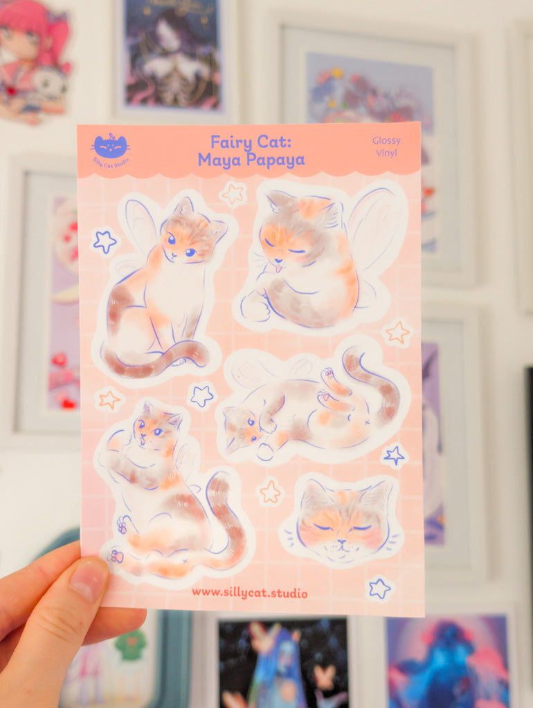 Fairy Cat Vinyl Sticker Sheet