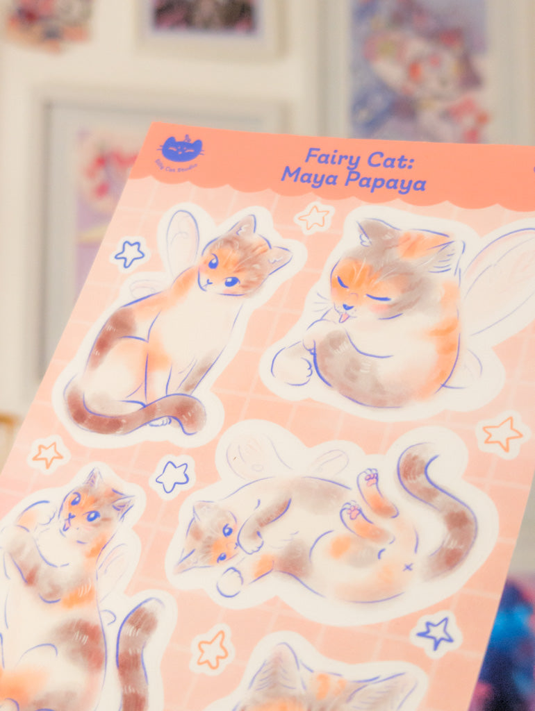 Fairy Cat Vinyl Sticker Sheet