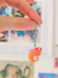 French Shrimp Small Acrylic Charm