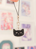 Black Cat Acrylic Phone Charm
