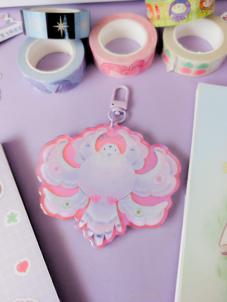 Seraphim Pigeon Holo Keychain