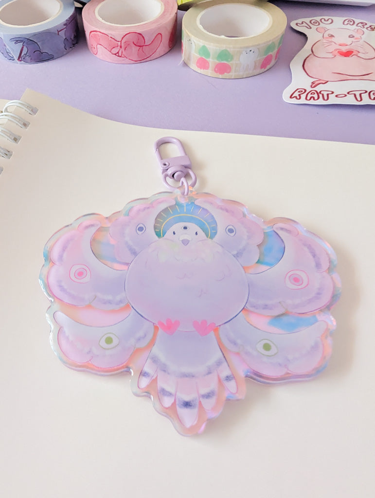 Seraphim Pigeon Holo Keychain