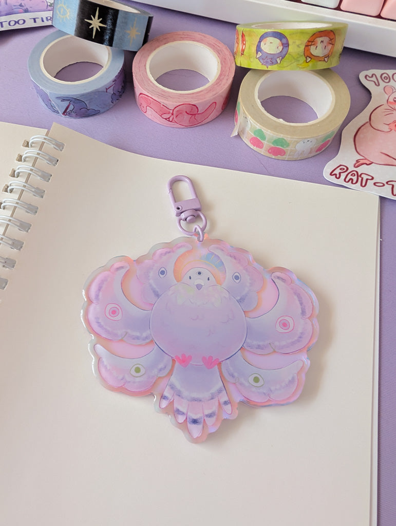 Seraphim Pigeon Holo Keychain