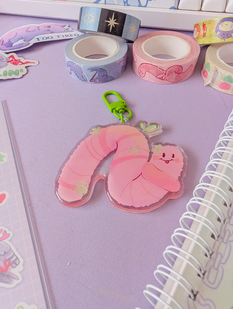 Large Magical Worm Keychain