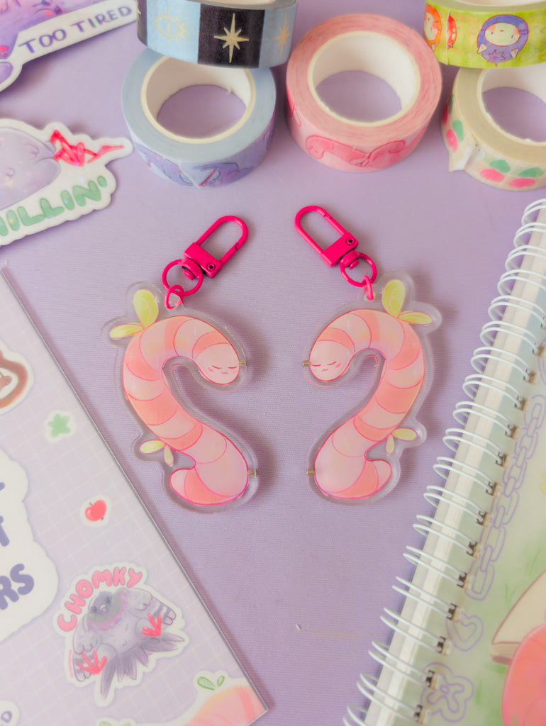 Magnetic Love Worms Keychains