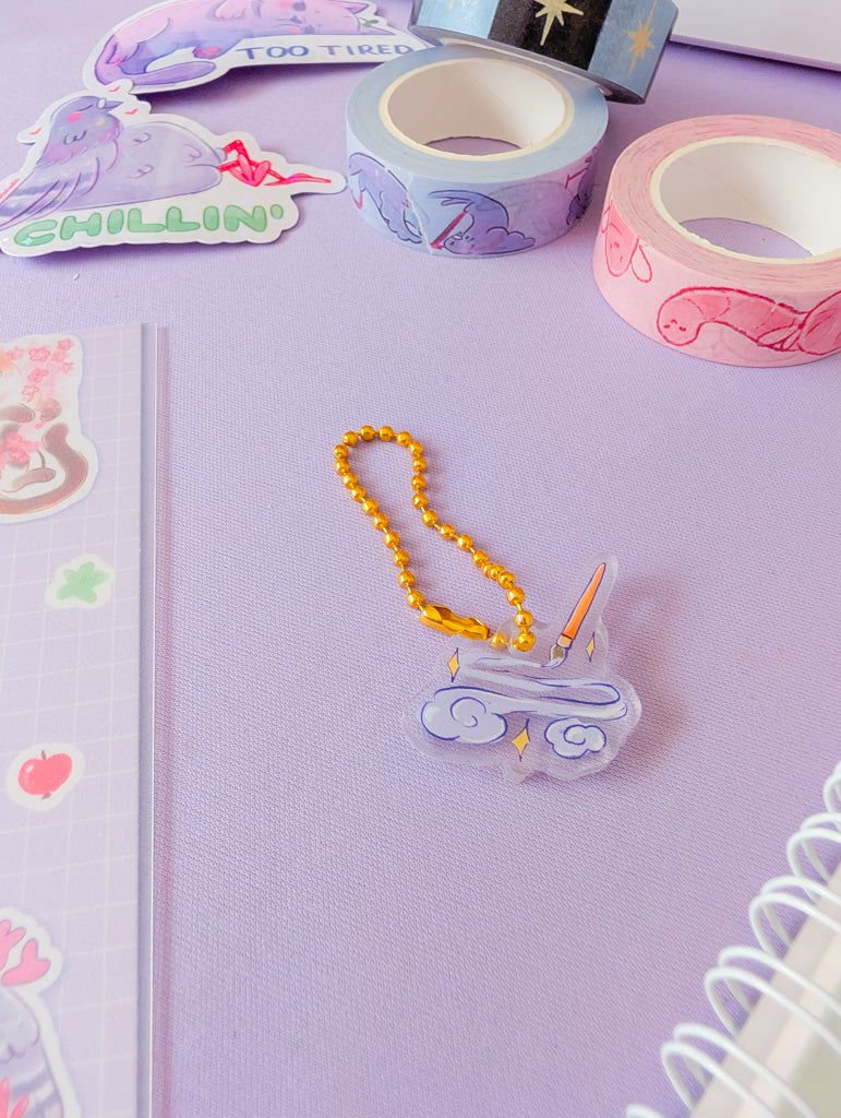 Whimsical Paintbrush Small Acrylic Charm