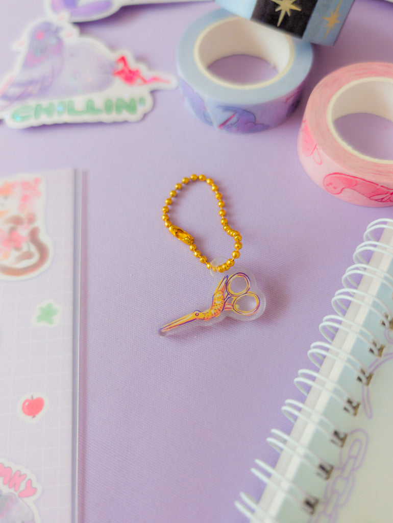 Gold Scissors Small Acrylic Charm