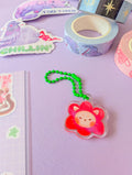 Grumpy Flower Cat Small Acrylic Charm