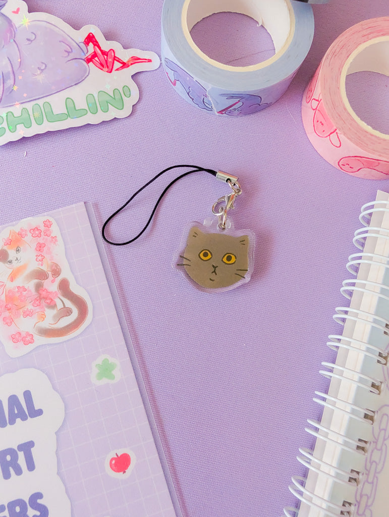British Shorthair Cat Phone Charm