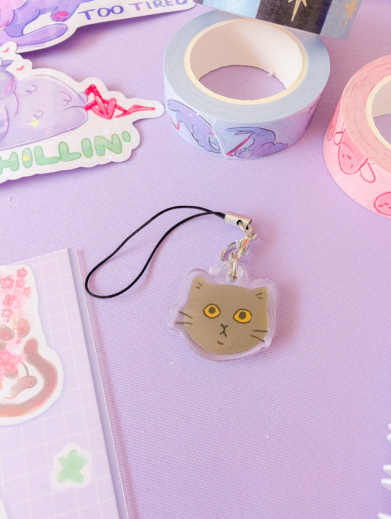 British Shorthair Cat Phone Charm