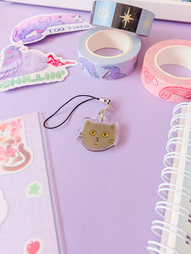 British Shorthair Cat Phone Charm