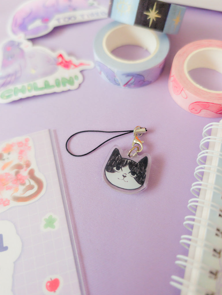 Tuxedo Cat Phone Charm