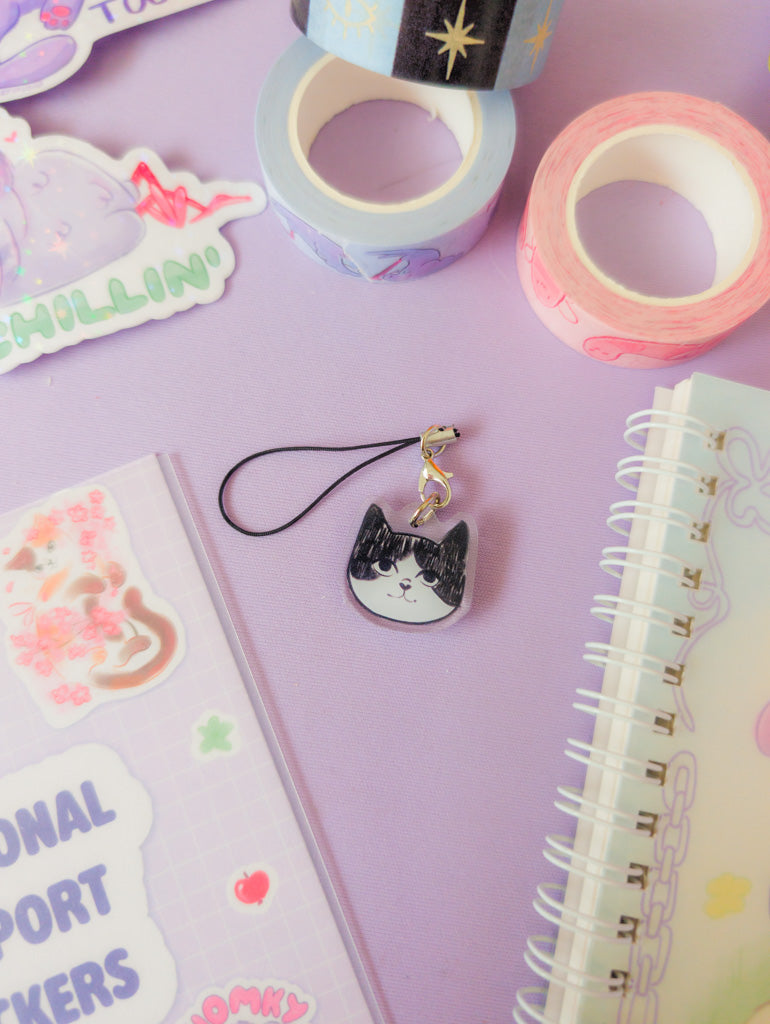 Tuxedo Cat Phone Charm