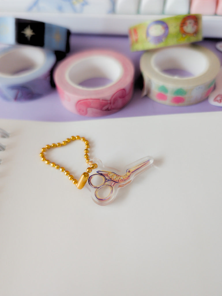 Gold Scissors Small Acrylic Charm
