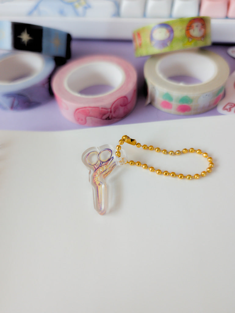 Gold Scissors Small Acrylic Charm